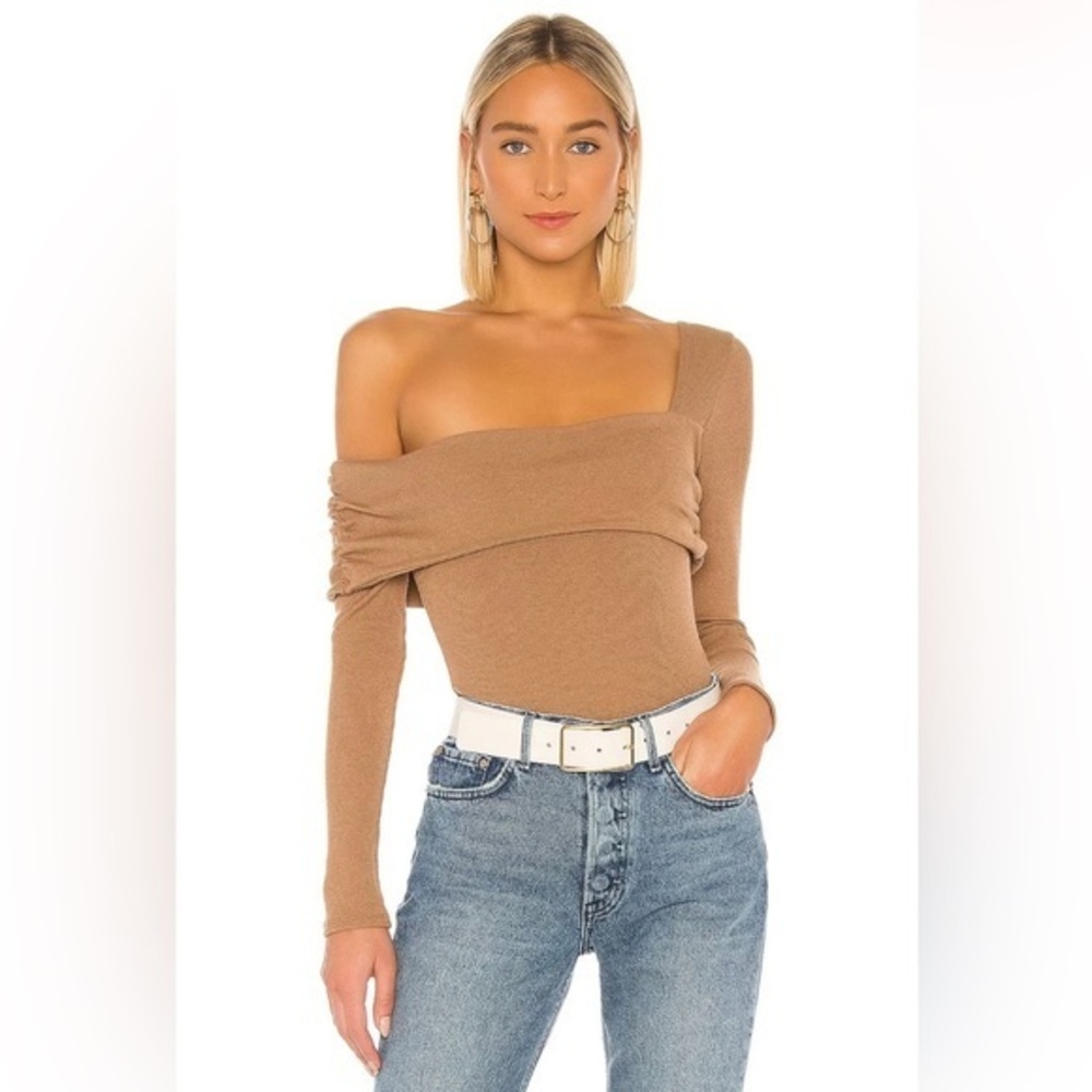 Revolve Bodysuit in Taupe - brand new super stylish